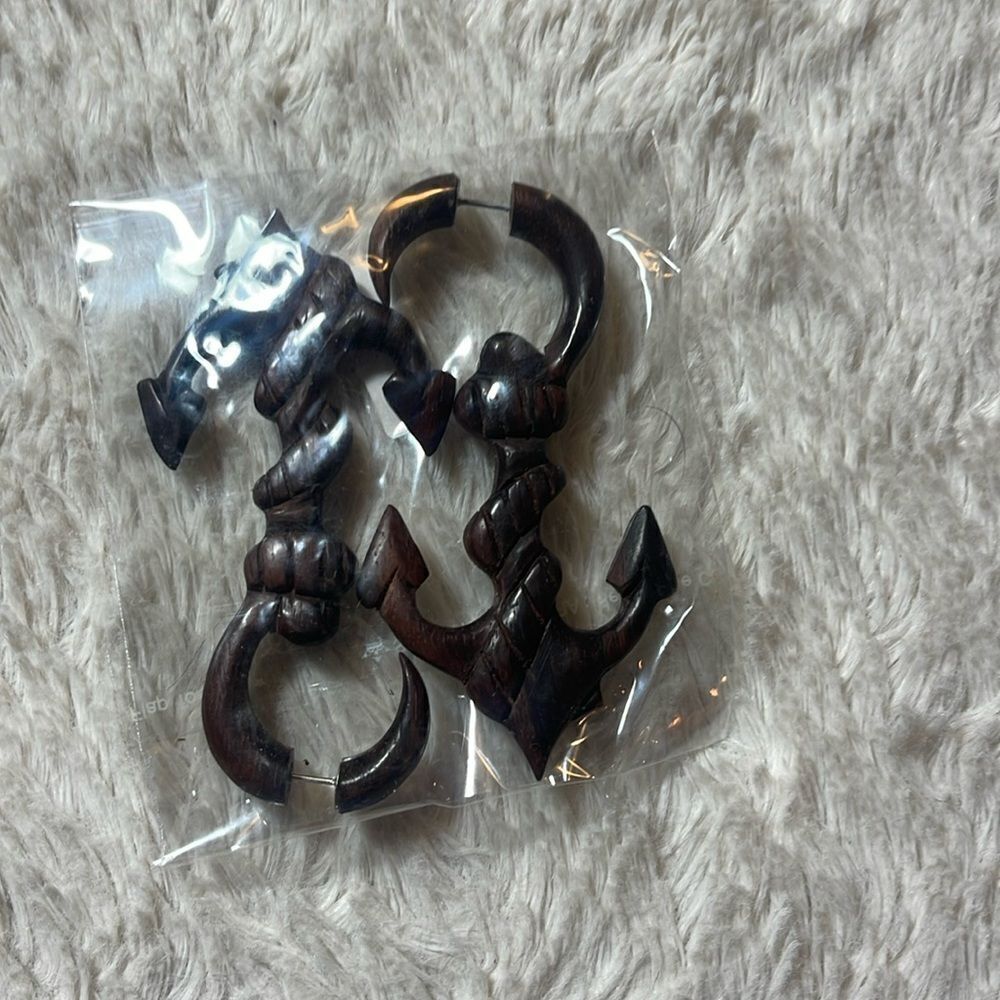 Cheater, anchor, plugs, gauges tapers earring NEW